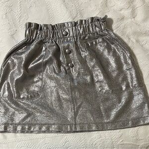 Metallic Silver Skirt